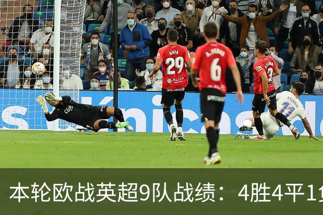 本轮欧战英超9队战绩：4胜4平1负，曼联是唯一输球的球队
